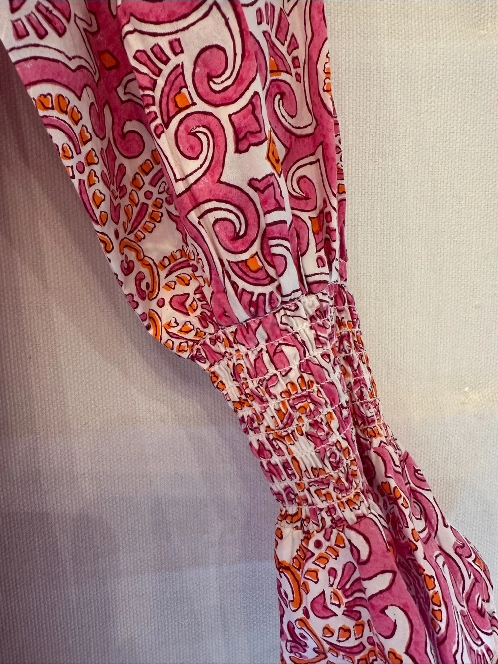 Tuckernuck Pink Orange Block Print Kenzo Dress - Picture 3 of 6